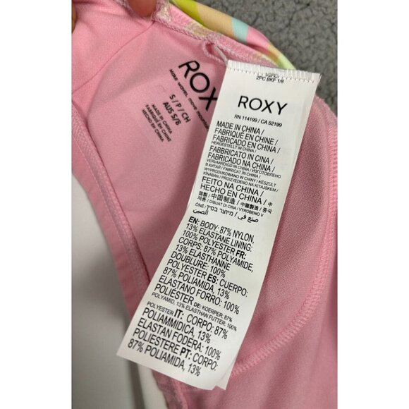 Roxy Juniors' Tropics Hype Cropped Tankini Top Multicolor Small New With Tag's. - Picture 7 of 7